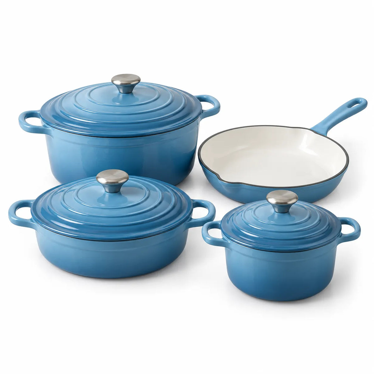 CS Solingen Cast Iron Pot Set – 7 Pieces
