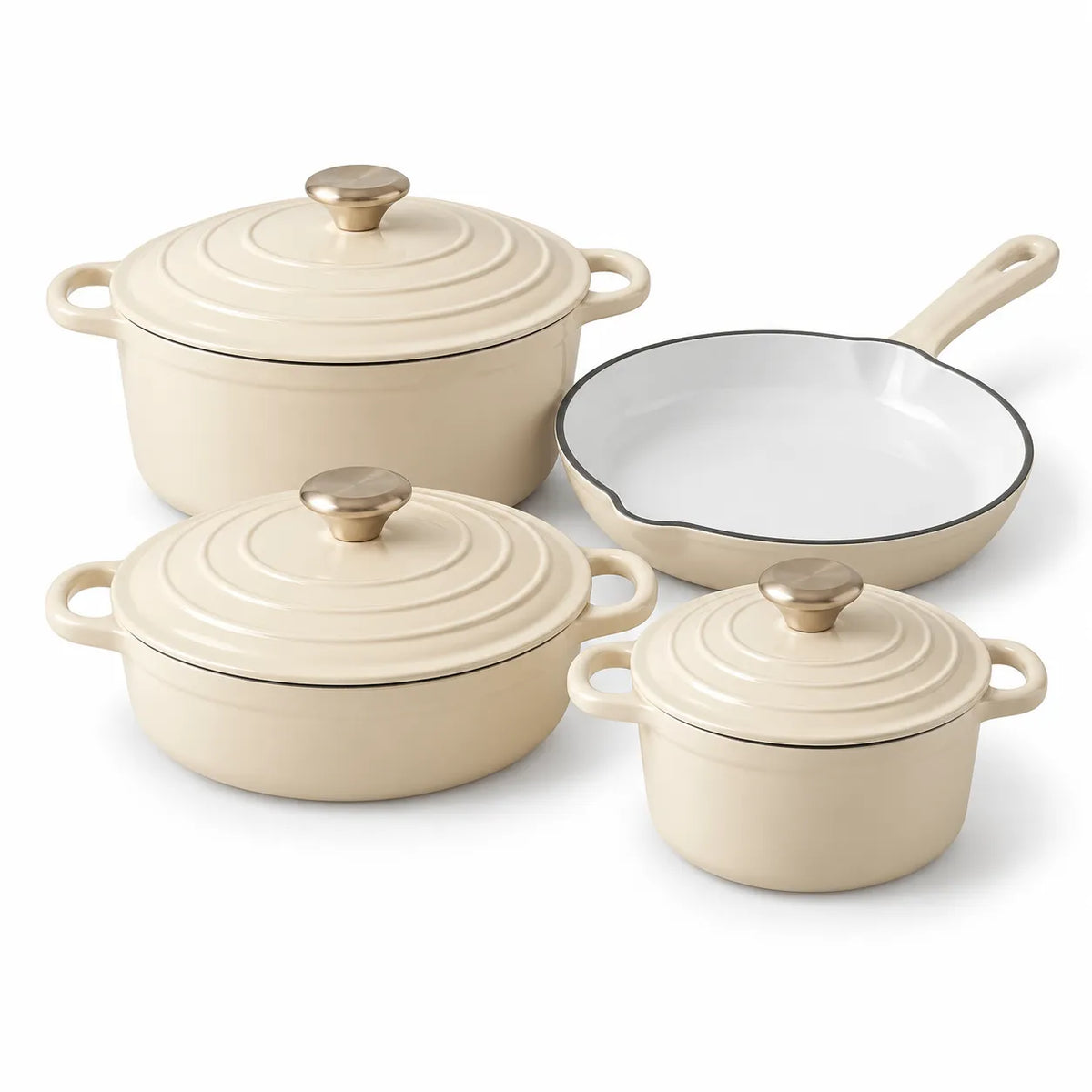 CS Solingen Cast Iron Pot Set – 7 Pieces