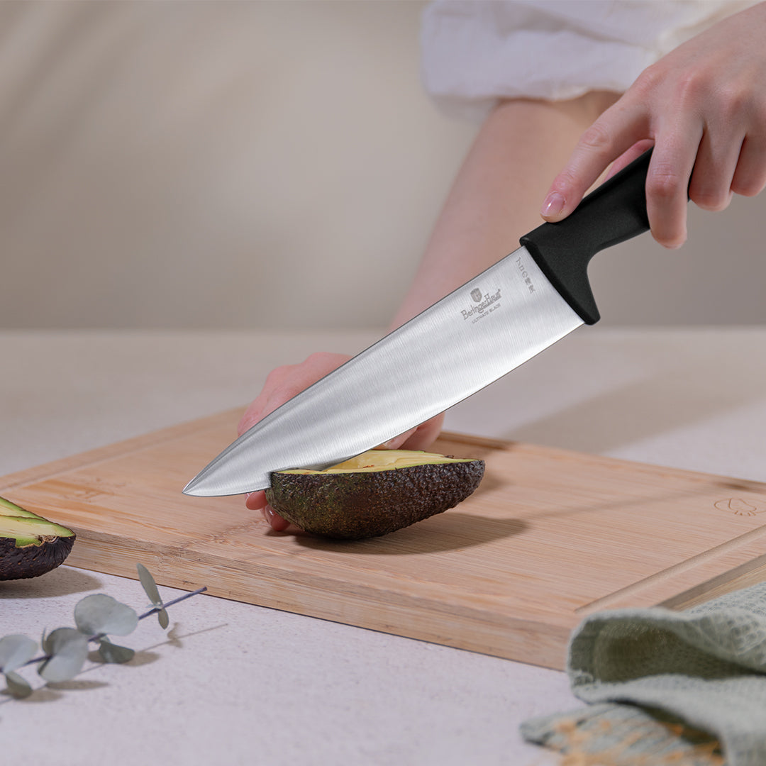 Berlinger Haus Svart Knivset med Bambuskärbräda