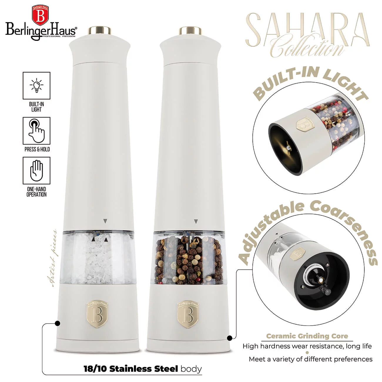 Berlinger Haus Elektrisk Salt- & Pepparkvarn Sahara