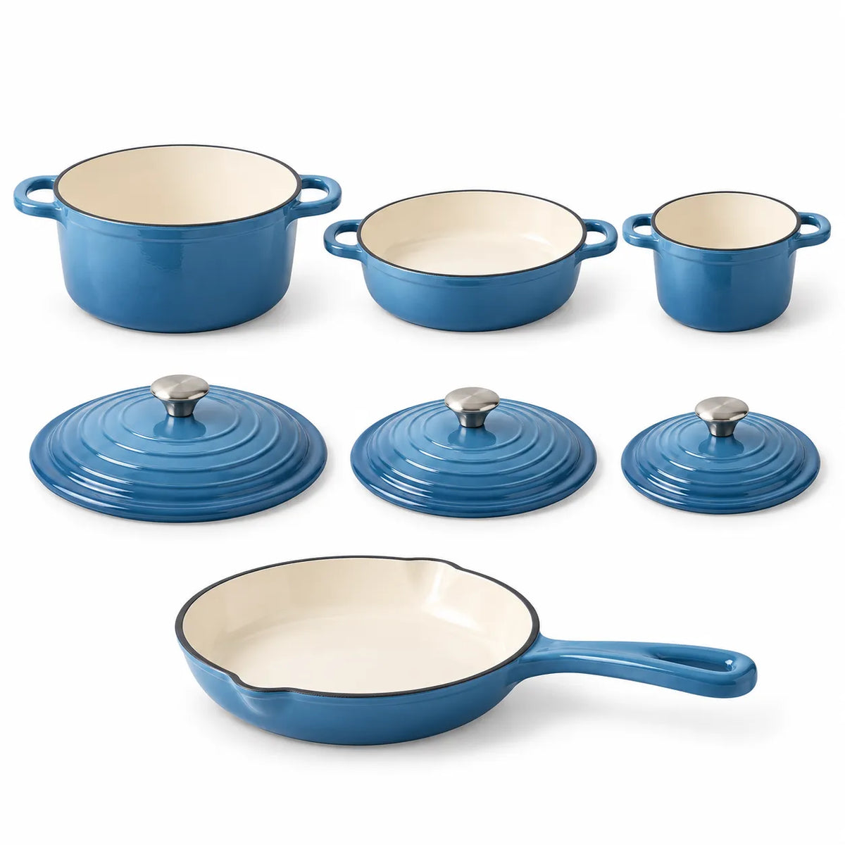 CS Solingen Cast Iron Pot Set – 7 Pieces