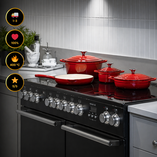 CS Solingen Cast Iron Pot Set – 7 Pieces